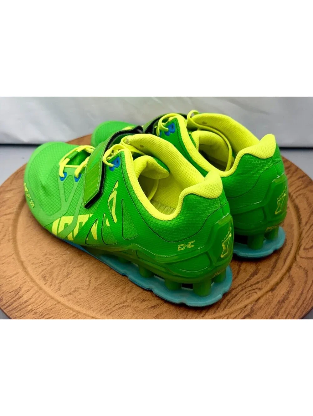 INOV-8 Fastlift 335 Green Yellow Power Weight Lifting Shoes Womens 8.5 Men 7